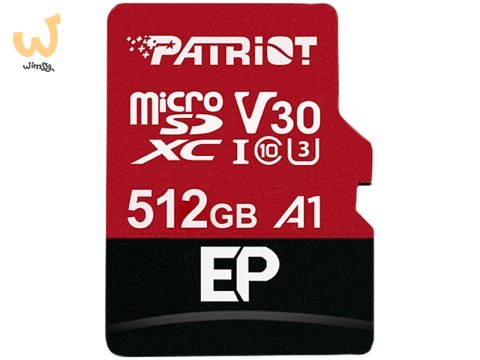 Karta pamięci z adapterem Patriot Memory EP Pro PEF512GEP31MCX (512GB; Class 10, Class A1, Class U3, V30; Adapter, Karta pamięci Karta pamięci z adapterem Patriot Memory EP Pro PEF512GEP31MCX (512GB; Class 10, Class A1, Class U3, V30; Adapter, Karta pamięci