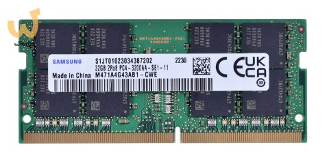Samsung SO-DIMM 32GB DDR4 2Rx8 3200MHz PC4-25600 M471A4G43AB1-CWE Samsung SO-DIMM 32GB DDR4 2Rx8 3200MHz PC4-25600 M471A4G43AB1-CWE