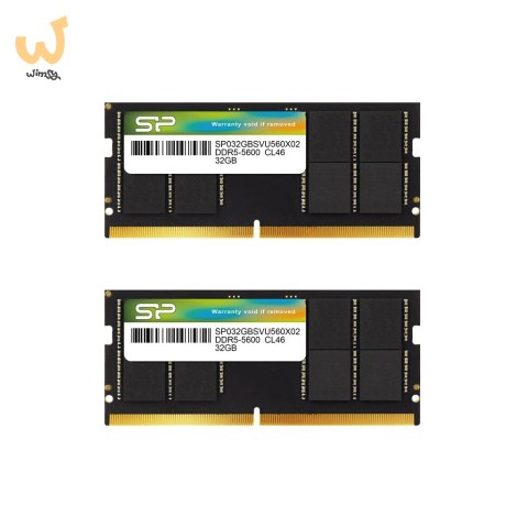Silicon Power DDR5 SODIMM 64GB (2x32GB) 5600MHz CL46 1,1V Silicon Power DDR5 SODIMM 64GB (2x32GB) 5600MHz CL46 1,1V