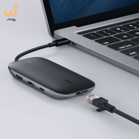 AUKEY HUB USB C CB-C71 8W1 RJ45 HDMI 4K PD 100W AUKEY HUB USB C CB-C71 8W1 RJ45 HDMI 4K PD 100W