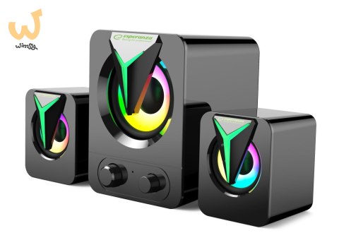 ESPERANZA GŁOŚNIKI 2.1 USB LED RAINBOW SOPRANO EGS107 ESPERANZA GŁOŚNIKI 2.1 USB LED RAINBOW SOPRANO EGS107