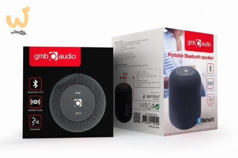 GEMBIRD PRZENOŚNY GŁOŚNIK BLUETOOTH SPK-BT-15-BK RMS 5W, WBUDOWANY MIKROFON, KOLOR CZARNY, USB, AUX, MICROSD GEMBIRD PRZENOŚNY GŁOŚNIK BLUETOOTH SPK-BT-15-BK RMS 5W, WBUDOWANY MIKROFON, KOLOR CZARNY, USB, AUX, MICROSD