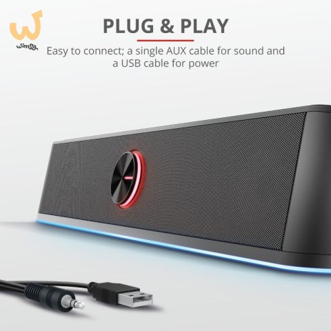 Głośnik TRUST GXT619 THORNE RGB LED SOUNDBAR Głośnik TRUST GXT619 THORNE RGB LED SOUNDBAR