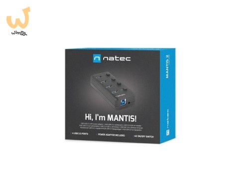 Hub NATEC Mantis 2 NHU-1557 (4x USB 3.0; kolor czarny) Hub NATEC Mantis 2 NHU-1557 (4x USB 3.0; kolor czarny)