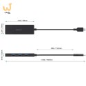 AUKEY CB-C64 HUB USB-C SLIM 4XUSB 3.1 5GBPS OTB
