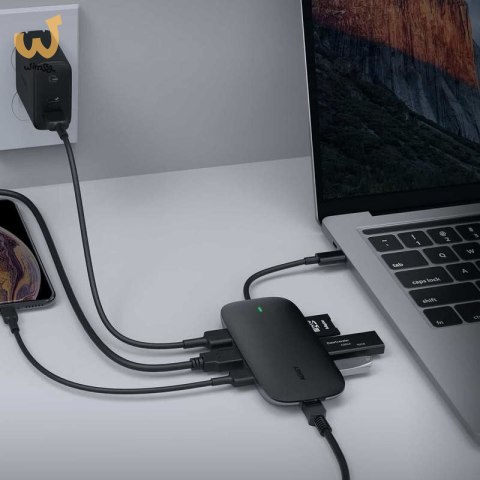 AUKEY HUB USB C CB-C71 8W1 RJ45 HDMI 4K PD 100W AUKEY HUB USB C CB-C71 8W1 RJ45 HDMI 4K PD 100W