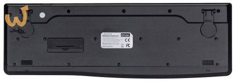 Activejet K-3803SW Klawiatura bezprzewodowa zasilanie baterią 1x 1,5V AAA czarna Activejet K-3803SW Klawiatura bezprzewodowa zasilanie baterią 1x 1,5V AAA czarna