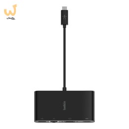 Hub Belkin USB-C Multimedia Adapter 4-in-1 Core Hub 1x4k HDMI/1xVGA/1xUSB-A/1xRJ45 Gigabit Black