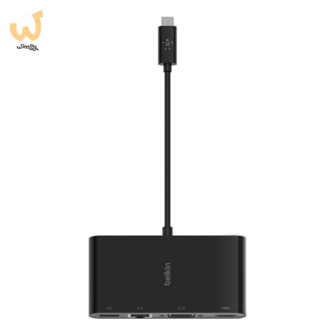Hub Belkin USB-C Multimedia Adapter 4-in-1 Core Hub 1x4k HDMI/1xVGA/1xUSB-A/1xRJ45 Gigabit Black