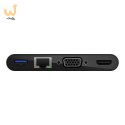 Hub Belkin USB-C Multimedia Adapter 4-in-1 Core Hub 1x4k HDMI/1xVGA/1xUSB-A/1xRJ45 Gigabit Black