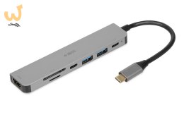 IBOX HUB USB IUH3SL4K SLIM USB3.2 HDMI 4K PD100W
