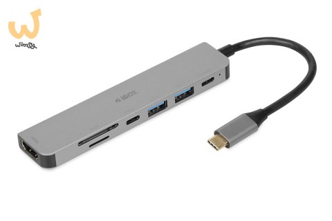 IBOX HUB USB IUH3SL4K SLIM USB3.2 HDMI 4K PD100W