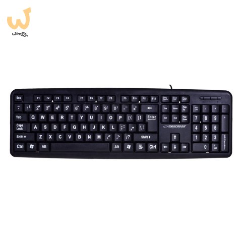 Klawiatura Esperanza Florida EK129 (USB 2.0; (US); kolor czarny)