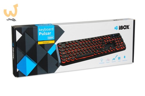 Klawiatura IBOX PULSAR IKS620 (USB 2.0; (US); kolor czarny) Klawiatura IBOX PULSAR IKS620 (USB 2.0; (US); kolor czarny)
