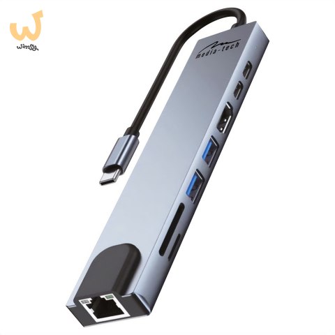 MEDIA-TECH HUB USB 8 IN 1 GIGA LAN HUB MT5046 MEDIA-TECH HUB USB 8 IN 1 GIGA LAN HUB MT5046