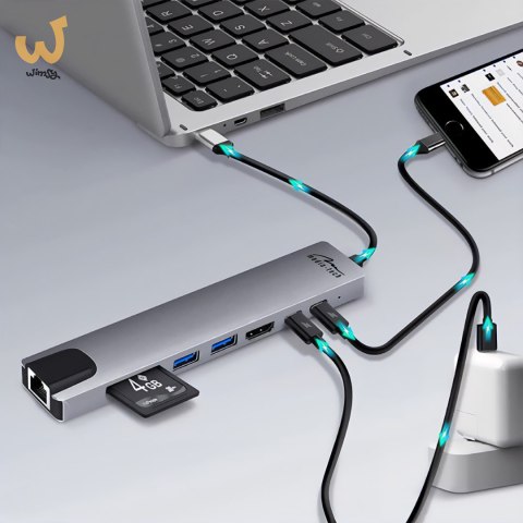 MEDIA-TECH HUB USB 8 IN 1 GIGA LAN HUB MT5046 MEDIA-TECH HUB USB 8 IN 1 GIGA LAN HUB MT5046