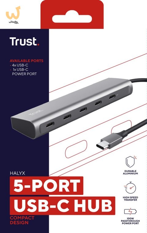 Trust HALYX 5 Portowy USB-C HUB Trust HALYX 5 Portowy USB-C HUB