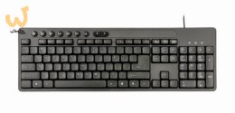 GEMBIRD ZESTAW KLAWIATURA MULITMEDIALNA + MYSZ KBS-UM-04 KOLOR CZARNY