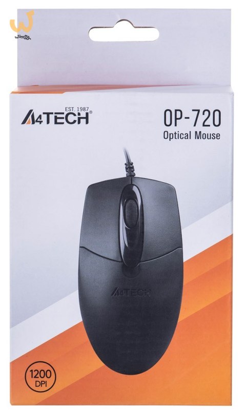 Mysz A4 TECH OP-720 A4TMYS43754 (optyczna; 800 DPI; kolor czarny) Mysz A4 TECH OP-720 A4TMYS43754 (optyczna; 800 DPI; kolor czarny)