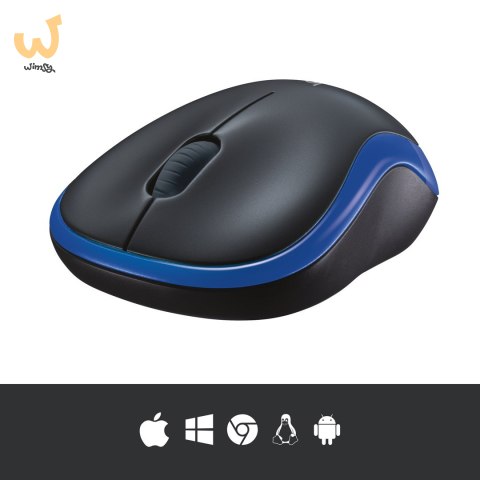 Mysz Logitech M185 910-002239 (optyczna; 1000 DPI; kolor niebieski) Mysz Logitech M185 910-002239 (optyczna; 1000 DPI; kolor niebieski)