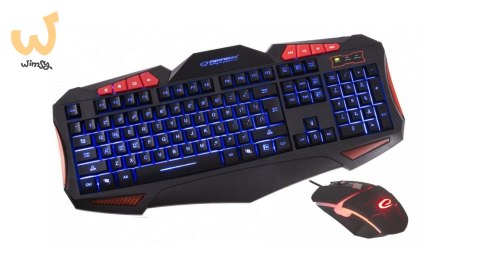 Zestaw klawiatura + mysz membranowa Esperanza EGK3000 (USB 2.0; kolor czarny; optyczna) Zestaw klawiatura + mysz membranowa Esperanza EGK3000 (USB 2.0; kolor czarny; optyczna)