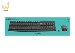 Zestaw klawiatura + mysz membranowa Logitech MK235 920-007931 (USB 3.0; kolor szary; optyczna)