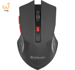 DEFENDER MYSZ BEZPRZEWODOWA ACCURA MM-275 RF CZARNO-CZERWONA OPTICAL 1600DPI 6P 52276