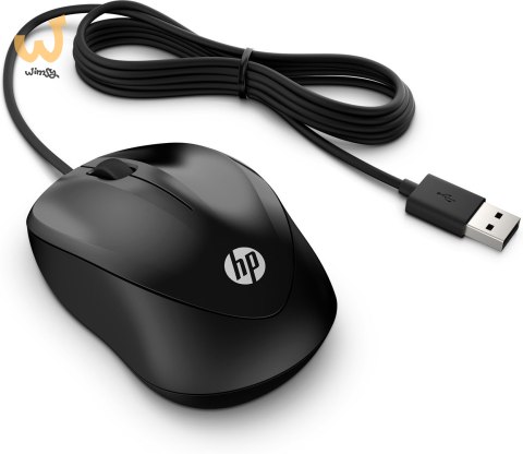 Mysz HP 1000 Wired Optical Mouse with 3 Buttons and 1000 DPI przewodowa czarna 4QM14AA Mysz HP 1000 Wired Optical Mouse with 3 Buttons and 1000 DPI przewodowa czarna 4QM14AA