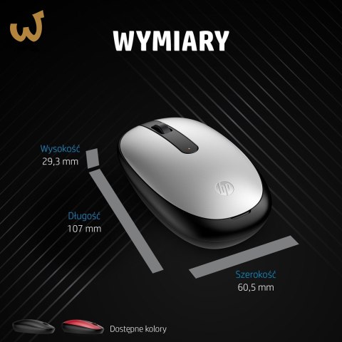 Mysz HP 240 Empire Red Bluetooth Mouse bezprzewodowa czerwono-czarna 43N05AA Mysz HP 240 Empire Red Bluetooth Mouse bezprzewodowa czerwono-czarna 43N05AA
