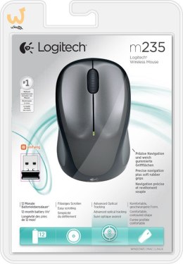 Mysz Logitech M235 910-002201 (optyczna; 800 DPI; kolor szary)