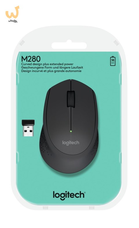 Mysz Logitech M280 910-004287 (optyczna; 1000 DPI; kolor czarny) Mysz Logitech M280 910-004287 (optyczna; 1000 DPI; kolor czarny)