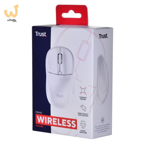 Mysz TRUST Primo Wireless Mouse matt white Mysz TRUST Primo Wireless Mouse matt white