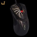 Mysz komputerowa A4 TECH Evo XGame Laser Oscar X747 Brown Fire A4TMYS29980 (laserowa; 3600 DPI; kolor brązowy)