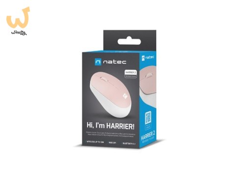 NATEC MYSZ BEZPRZEWODOWA HARRIER 2 1600DPI BLUETOOTH 5.1 BIAŁO-RÓŻOWA NMY-1962 NATEC MYSZ BEZPRZEWODOWA HARRIER 2 1600DPI BLUETOOTH 5.1 BIAŁO-RÓŻOWA NMY-1962
