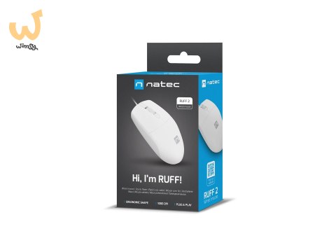 NATEC MYSZ RUFF 2 1000DPI BIAŁA NMY-1988 NATEC MYSZ RUFF 2 1000DPI BIAŁA NMY-1988