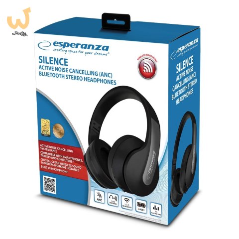 ESPERANZA SŁUCHAWKI BLUETOOTH ANC SILENCE EH240 ESPERANZA SŁUCHAWKI BLUETOOTH ANC SILENCE EH240