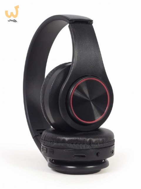 GEMBIRD SŁUCHAWKI STEREOFONICZNE LED BLUETOOTH CZARNE + MIKROFON + REGULACJA GEMBIRD SŁUCHAWKI STEREOFONICZNE LED BLUETOOTH CZARNE + MIKROFON + REGULACJA