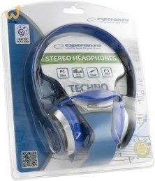 Słuchawki Esperanza Techno EH145B (kolor niebieski) Słuchawki Esperanza Techno EH145B (kolor niebieski)