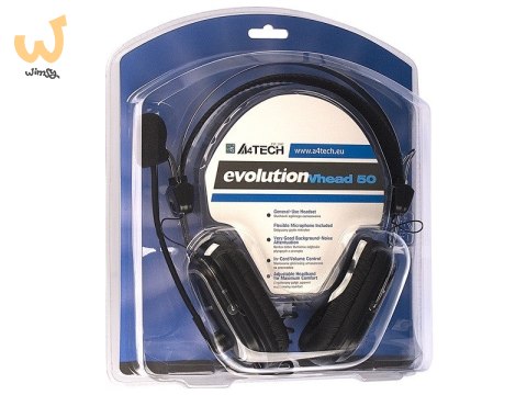 Słuchawki z mikrofonem A4 TECH Evo Vhead 50 A4TSLU09264 (kolor czarny) Słuchawki z mikrofonem A4 TECH Evo Vhead 50 A4TSLU09264 (kolor czarny)