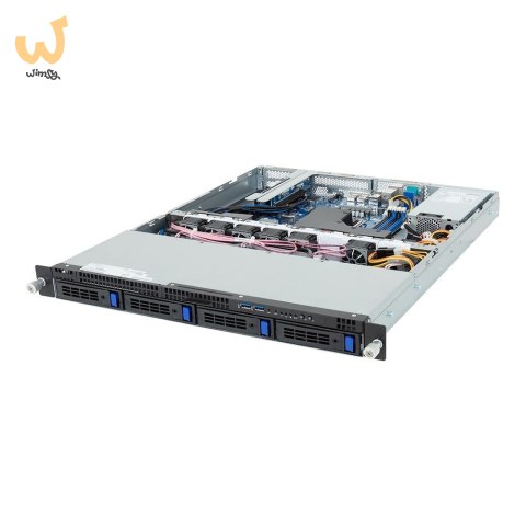 Platforma Gigabyte Rack (1U) R123-X00-AA01 Intel E-24XX (4x 3,5" SATA HS, 1xM.2, 2x1Gbe, IPMI, 1x400W)