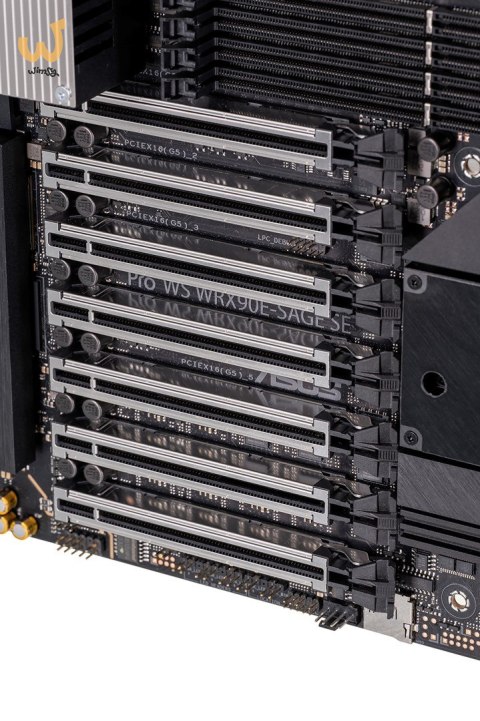 Płyta główna Asus Pro WS WRX90E-SAGE SE 1x sTR5 AMD ryzen Threadripper PRO 7000 SoC (8x DIMM, 4x SATA, 2x SlimSAS, 4xM.2, 2x10Gb Płyta główna Asus Pro WS WRX90E-SAGE SE 1x sTR5 AMD ryzen Threadripper PRO 7000 SoC (8x DIMM, 4x SATA, 2x SlimSAS, 4xM.2, 2x10Gb