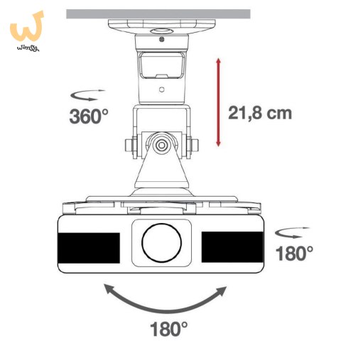 TECHLY UCHWYT DO PROJEKTORA SUFITOWY 22CM 10KG BIA TECHLY UCHWYT DO PROJEKTORA SUFITOWY 22CM 10KG BIA