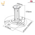 Uchwyt sufitowy do projektora Maclean MC-515 (80 mm - 170 mm; 10 kg; kolor srebrny, kolor szary)