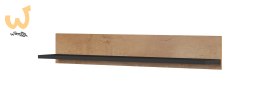Półka 125cm (2szt) SOHO dąb lefkas + czarny