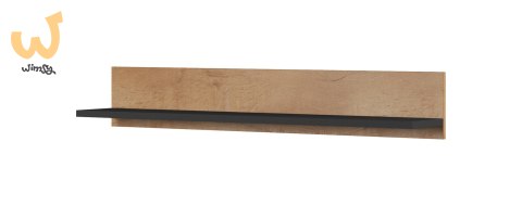 Półka 125cm (2szt) SOHO dąb lefkas + czarny Półka 125cm (2szt) SOHO dąb lefkas + czarny
