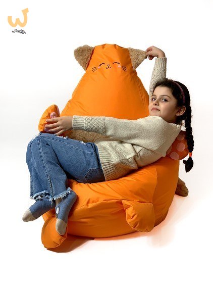 Pufa worek sako KOTEK pomarańczowy XL 130x90 Pufa worek sako KOTEK pomarańczowy XL 130x90