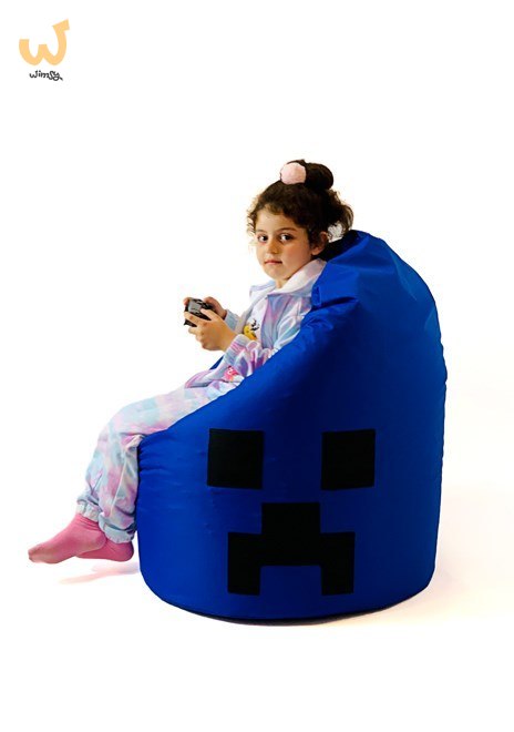 Pufa worek sako MINECRAFT niebieski XXL 110x90 Pufa worek sako MINECRAFT niebieski XXL 110x90