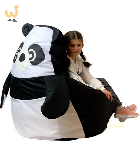Pufa worek sako PANDA czarny-biały XL 130x90 Pufa worek sako PANDA czarny-biały XL 130x90