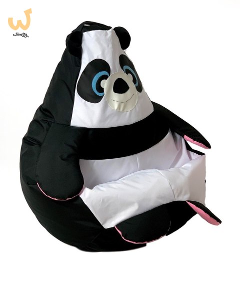 Pufa worek sako PANDA czarny-biały XL 130x90 Pufa worek sako PANDA czarny-biały XL 130x90