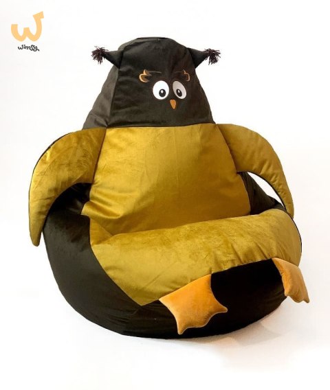 Pufa worek sako SOWA brąz-złoty XL 130x90 Pufa worek sako SOWA brąz-złoty XL 130x90